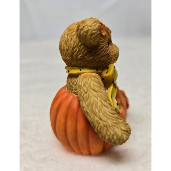 Cherished Teddies Leslie Friendship Pops Up Pumpkin Figurine Numbered from 2001 - Picture 6 of 9